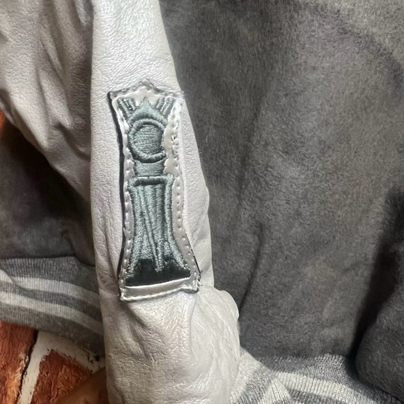 FB COUNTY Mens Varsity Leather Sleeves Baseball Jacket  Coat Sz Medium - Picture 4 of 6